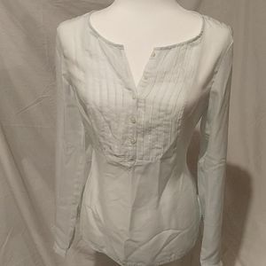 Loft sheer aqua blue top
